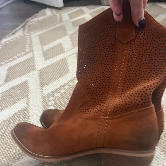 BCBGeneration Tan Suede Western Ankle Boots - Picture 6 of 6